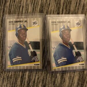 1989 fleer Ken Griffey Jr RC error cards